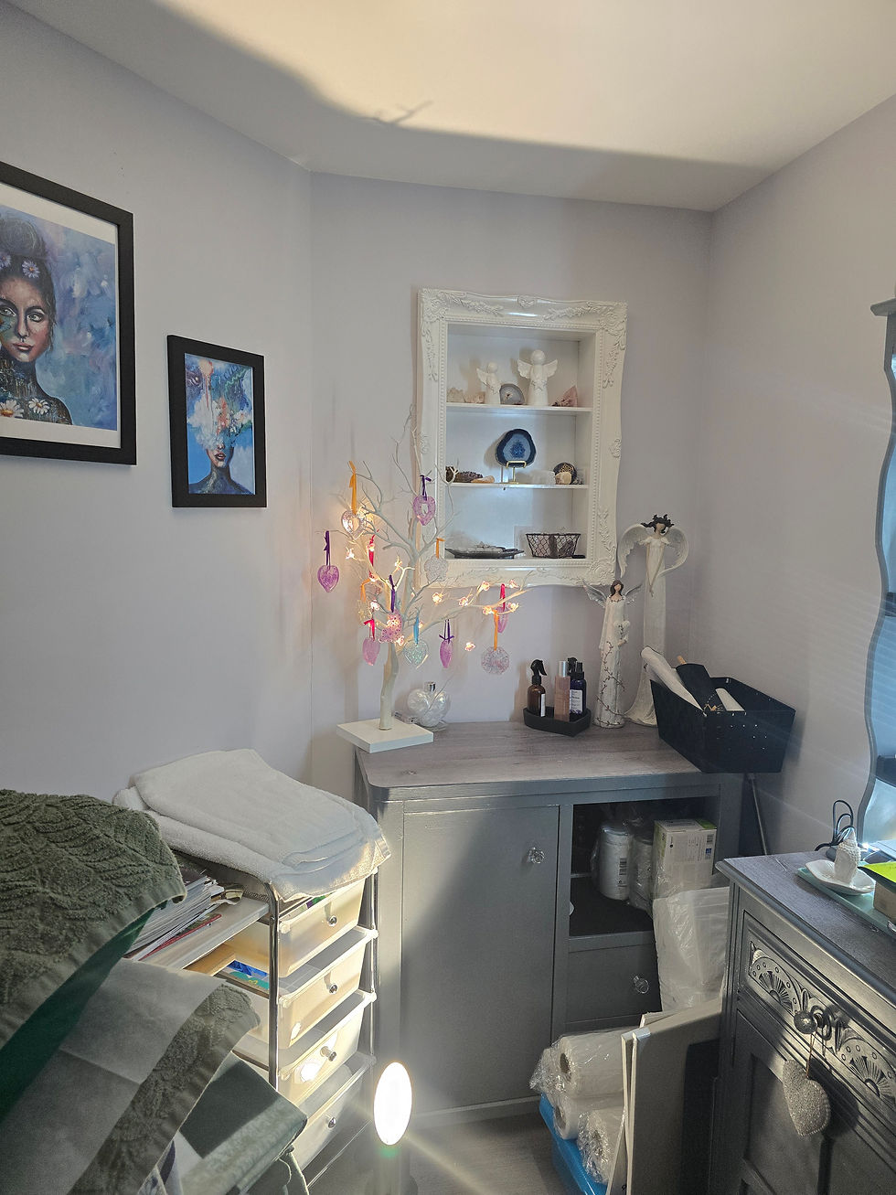 Peaceful therapy room setting
