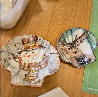 Creative pieces from art therapy workshops